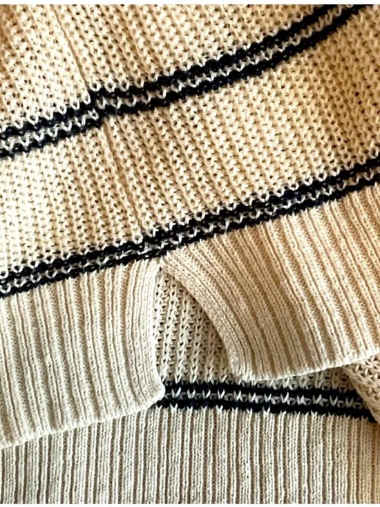 FAHERTY Miramar Linen Cotton Polo Sweater M - Picture 7 of 10